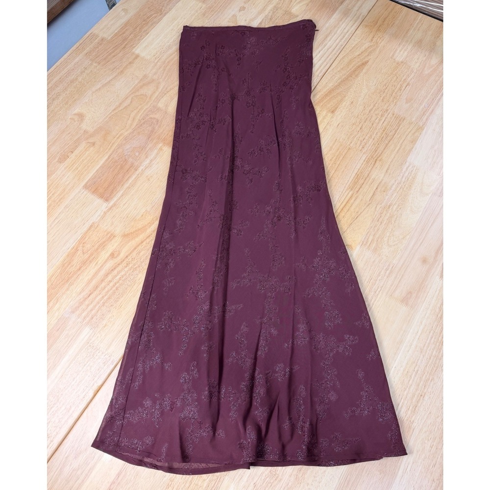 Vintage Inspired Floral Maxi Skirt Sexy Elegant Glitter Pattern Viscose Blend 6